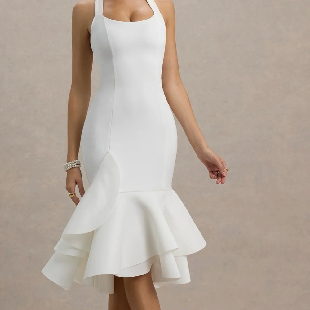 Club L London White Backless Dress